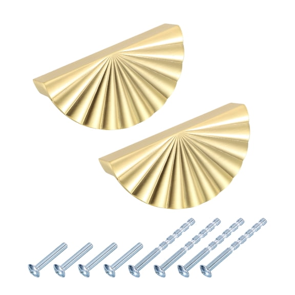 Uxcell Cabinet Pull Handles, Zinc Alloy Modern Drawer Pulls for Kitchen Cupboard Dresser Cabinet Hardware Gold
