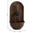 thumbnail image 3 of Sunnydaze Messina Solar Wall Fountain - 26" H - Solar Only Feature - Bronze, 3 of 9