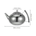 thumbnail image 2 of Masteelf Practical Metal Exquisite Teapot Stovetop Kettle Stainless Steel Tea Kettle Whistling Teapot Coffee Water Kettle With Convenient Design, 2 of 8