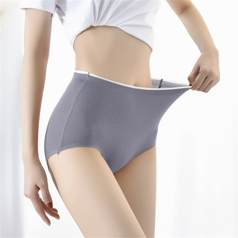 Womens Underwear,Womens Cotton Underwear Breathable High Cut Panties Low  Rise Cotton Cheeky Hipster(L, Gray)