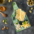 thumbnail image 5 of Spa Cutting Board, Garden Frangipani Bamboo Japanese Relaxation Resting Travel, Decorative Tempered Glass Cutting and Serving Board, Wine Bottle Shape, Charcoal Grey Pale Green, by Ambesonne, 5 of 5