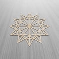 thumbnail image 2 of Mandala Wooden Wall Art, Sun Look Geometric Curves Mesh Line, Birch Wood Plywood Rustic Wall Art Accent for Hallway Bedroom Living Room Cafes and Offices, 11.4" X 11.4" X 0.1", by Ambesonne, 2 of 5
