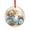 style-2, variant on Watercolor Orange Pumpkins Green Leaves Glass Christmas Ornament Fall Decor Grateful Thanksgiving Round Glass Christmas Ornaments Gifts for Women