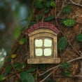 thumbnail image 1 of Ventanas De Puerta De Hadas Escultura de jardín de arte luminoso, colgantes de cabaña de hadas pintados a mano, decoración colgante para el hogar Likrtyny Libre de BPA, 1 of 7