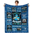 thumbnail image 1 of LHSHID Teen Boy Gifts Happy Birthday for Boy Blankets Birthday Gifts for Boys Kids Boy Kids Birthday Gift Super Soft Kids Blanket Best Birthday Gift Ideas 60"x80", 1 of 6