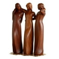 thumbnail image 4 of Imitation Wood-carved Resin Figurine Of Sisters, Heart-shaped Resin Crafts, Decorations For Home And Garden., 4 of 5