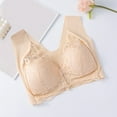thumbnail image 2 of snilers Daisy Bras for Older Women Front Closure Push up Seniors Full Coverage No Underwire Support Everyday Bras V Neck Bralettes Underwear, 2 of 9