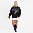 thumbnail image 3 of Women's Gameday Couture Black Kansas State Wildcats Oversized Powerhouse Play Black Label Premium Fleece Sweatshirt, 3 of 5
