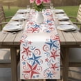 thumbnail image 4 of American Star Table Runner 90 Inches, Blue Red Patriotic 4th of July Ombre Bed Runner Dresser Scarves Tabletop for Indoor Outdoor Parties/Ceremony/Banquet, 13" x 90", 4 of 9
