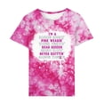 thumbnail image 4 of Luxalzxs Breast Cancer Awareness Shirts Women Pink Ribbon T-Shirt Cancer Fight Tees Casual Short Sleeve Round Neck Inspirational Tops Shirt, 4 of 5