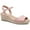 Pink, variant on Womens Beige Ankle Strap Luchia Round Toe Wedge Buckle Espadrille Shoes 12 M