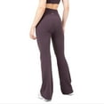 thumbnail image 4 of YITTY Active Women's Ultraluxe Crossover Kick Flare High Waist Legging, Athleisure, 4-Way-Stretch, Deep Plum, S, Short | 30" Inseam, 4 of 7