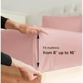 thumbnail image 4 of CGK Linens 4-Piece Ultra Soft & Comfy Hotel Luxury Sheet Set - Full Size Cooling Bed Sheet Fits 8"-16" Mattresses, Light Pink, 4 of 7