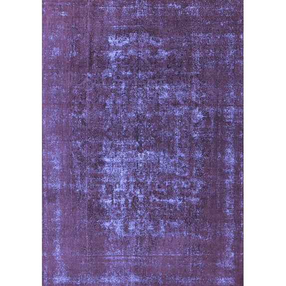 Ahgly Company Machine Washable Indoor Rectangle Oriental Blue Industrial Area Rugs, 5' x 7'