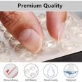 thumbnail image 6 of 50Pcs Cabinet Door Bumper, Soft Silicone Circular Dots Cushion Protect Bumpers, Shockproof Self Adhesive Bumper Pads for Cabinets Glass and Walls, Clear, 6 of 6