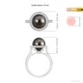 thumbnail image 4 of ANGARA Tahitian Cultured Pearl Halo Ring with Milgrain in 14K White Gold for Women | June Birthstone, Birthday, Anniversary, Jewelry Gift for Women | Pearl Ring, 4 of 5