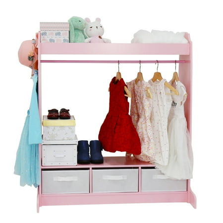 Kinbor Pink Cute Kid S Furniture See And Store Dress Up Storage