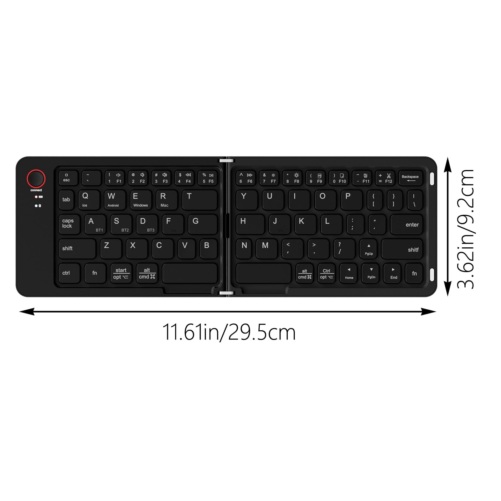 Foldable Wireless Bluetooth Keyboard, Compact Portable Mini Small Keyboard for Tablets Smartphones Laptops, Lightweight Travel Tablet Keyboards for iPad Mac Android Windows.