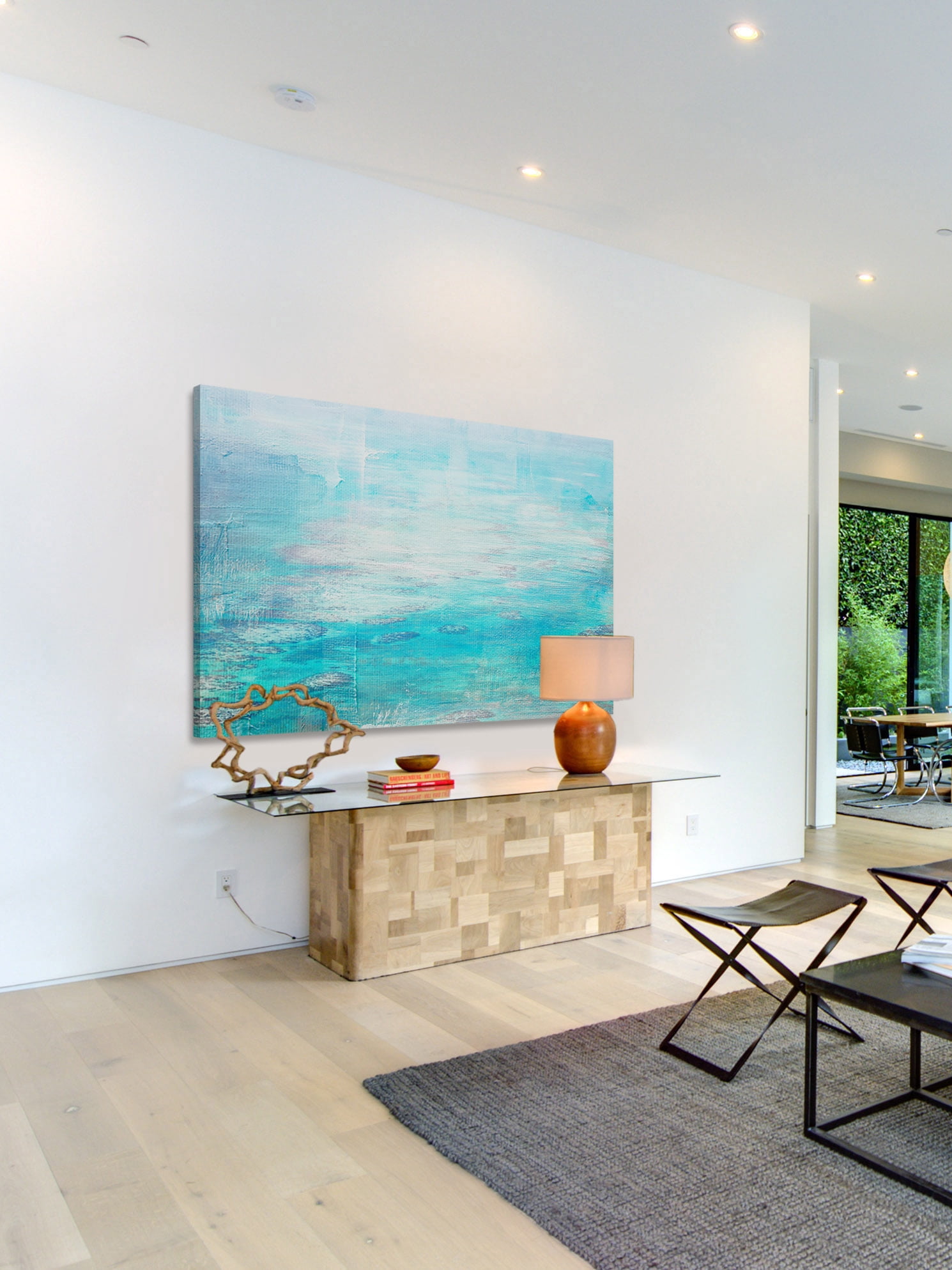 "White Surf" Painting Print on Wrapped Canvas