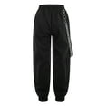 thumbnail image 2 of Yruioon Girls Hip Hop Jazz Street Dance Costume Metal Chain Cargo Jogger Pants Pocket Sweatpants Black 6, 2 of 7