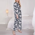 thumbnail image 3 of Daiia Cartoon Raccoon for Women's Long-Sleeved Pajama Set – Soft & Comfortable Sleepwear Button-Up Pajamas Cozy Lounge Wear-Medium, 3 of 7