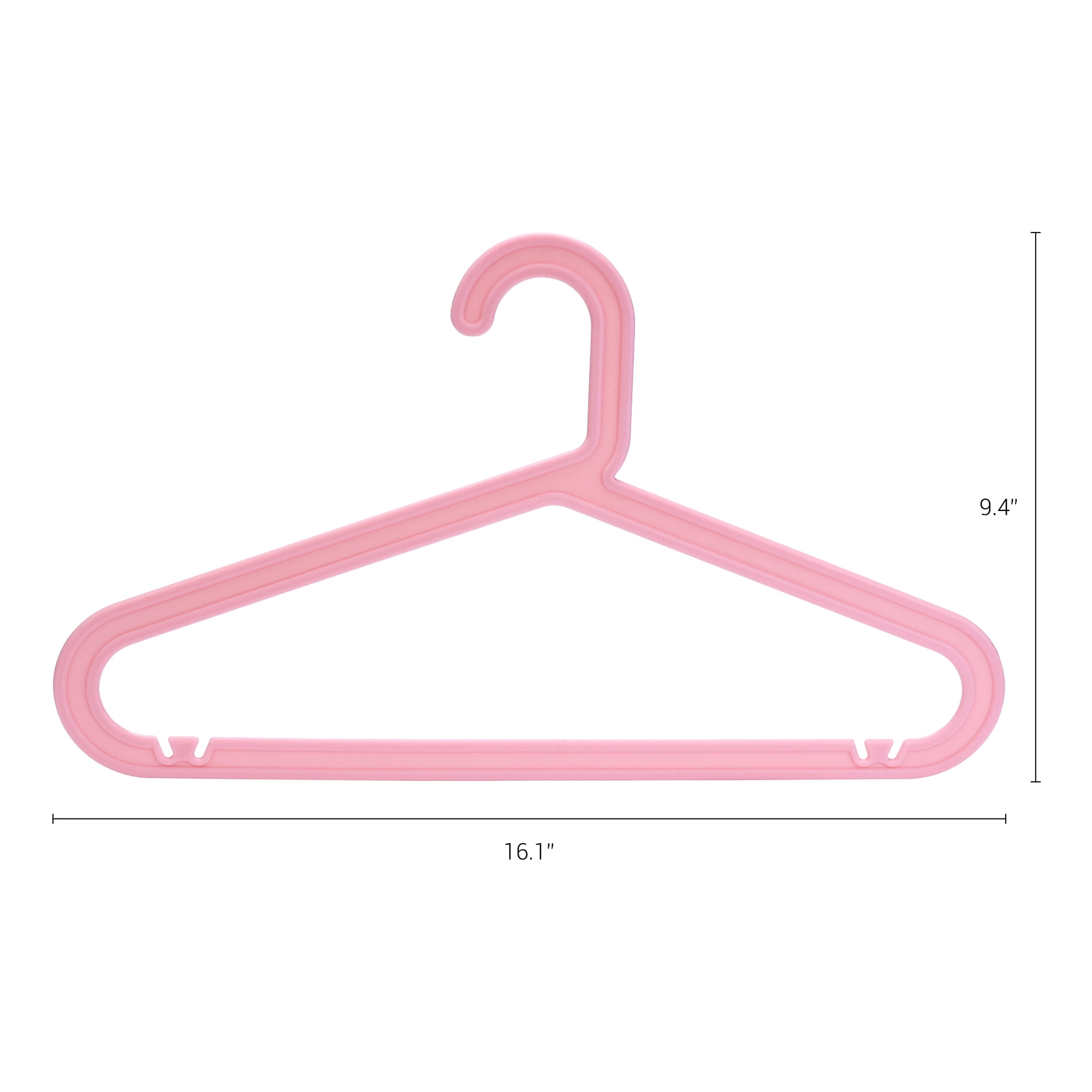 Unique Bargains Plastic Pants Hangers Durable Space Saving Clothes Hangers 10 Pcs Pink