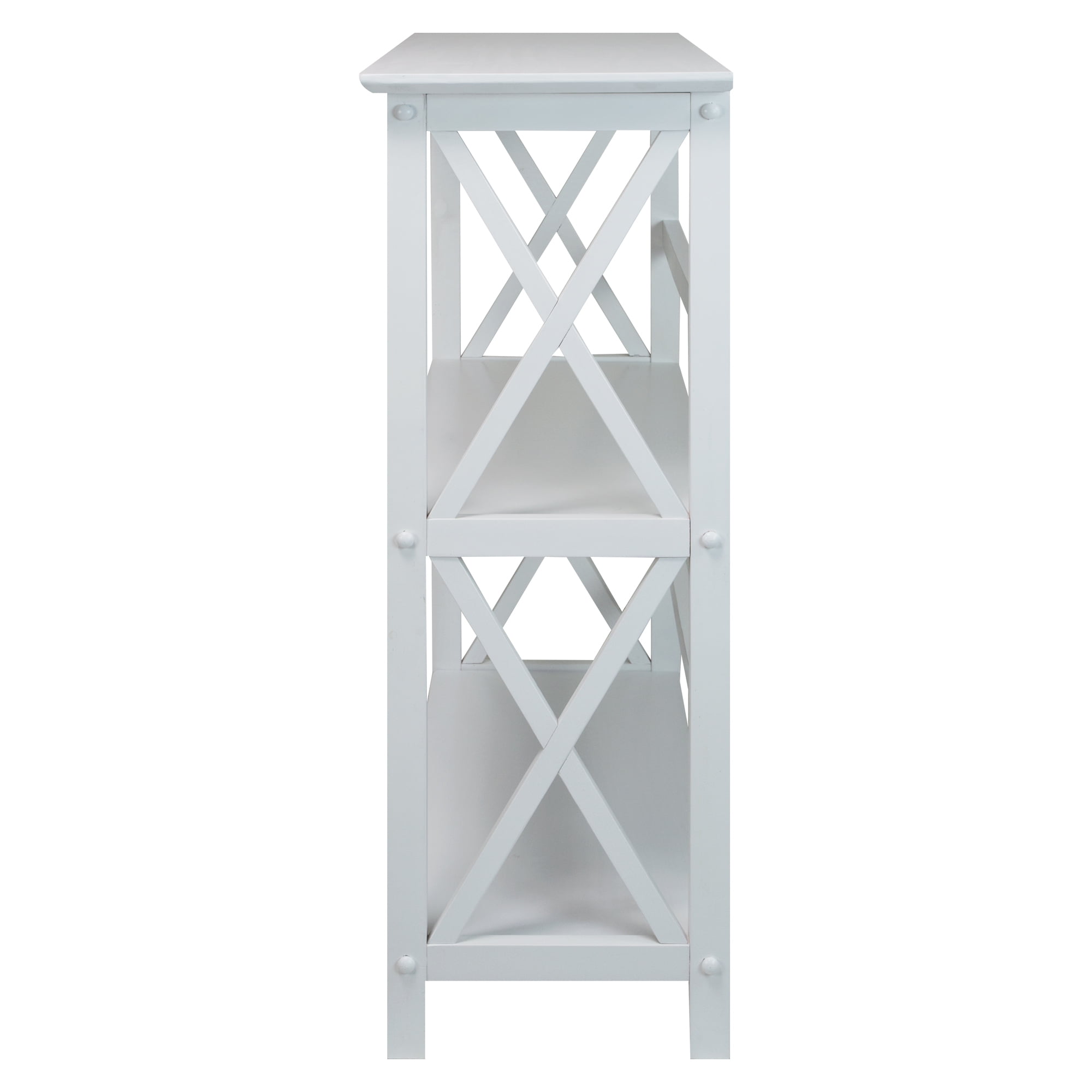 Montego 3-Shelf Bookcase-White