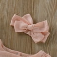 thumbnail image 6 of URMAGIC Newborn Toddler Baby Girl Romper Bodysuit Sleeveless Jumpsuit Outfit Set Match Headband 0-24 Months, 6 of 11