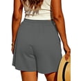 thumbnail image 2 of Gleelist Women's Plus Size Shorts Drawstring Comfy Elastic Waist Shorts Wide Leg Summer Short With Pockets XL-5XL, 2 of 8