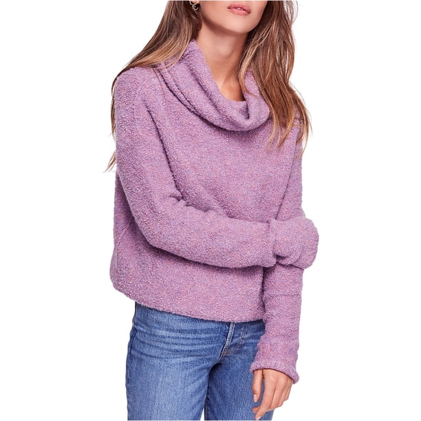 Free People Womens Cowl Pullover Sweater, Púrpura, Grande Free People Pull-over