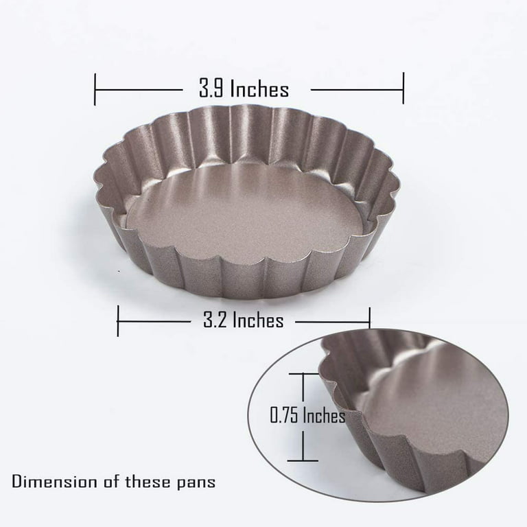  Webake Silicone Mini Tart Pan 4 Inch Non-stick Mini Quiche  Molds Small Pie Baking Pan Tart Molds for Baking, Pack of 8: Home & Kitchen