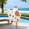 thumbnail image 3 of Yayeee Kids Hooded Towels Toddler Soft Absorbent Beach Bathing Wrap 50" x 23.5", Hand Drawn Pumpkin, 3 of 5