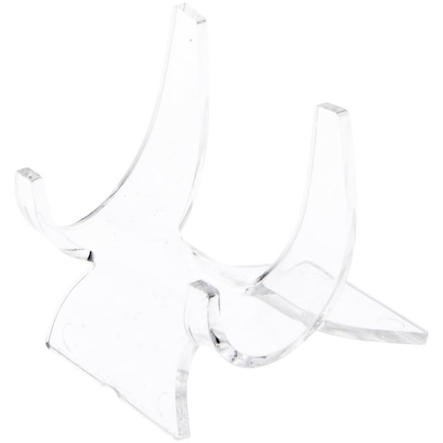 Plymor Clear Acrylic Double-Scoop Display Easel, 1.75" H x 1.75" W x 1.75" D (24 Pack)