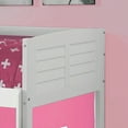 thumbnail image 6 of OS Home and Office Louvered Design Twin Low Loft Bed in White with Pink Canvas Tent, 6 of 6