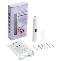 Electric Nail Drill File Professional for Acrylic Gel Dip Powder Nails,Portable Nail Machine Kit Manicure Pedicure Tools Polishing Set with Nail Drill Bits Sanding Bands With Dust Cover,White