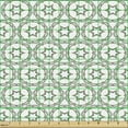thumbnail image 2 of Ambesonne Abstract Fabric by the Yard Upholstery, Monochrome Vintage Motifs, 10 Yards, White and Pale Olive Green, 2 of 5
