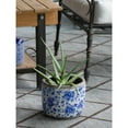 thumbnail image 2 of A&B Home Lilibeth Blue and White Short Planter, 2 of 2