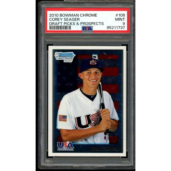 Corey Seager Rookie Card 2010 Bowman Chrome Draft Picks Prospects #108
