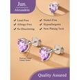 thumbnail image 5 of Suplight Heart Earrings for Women 6mm/10mm Birthstone Earrings Valentine's Day Jewelry Gift for Women, 5 of 7