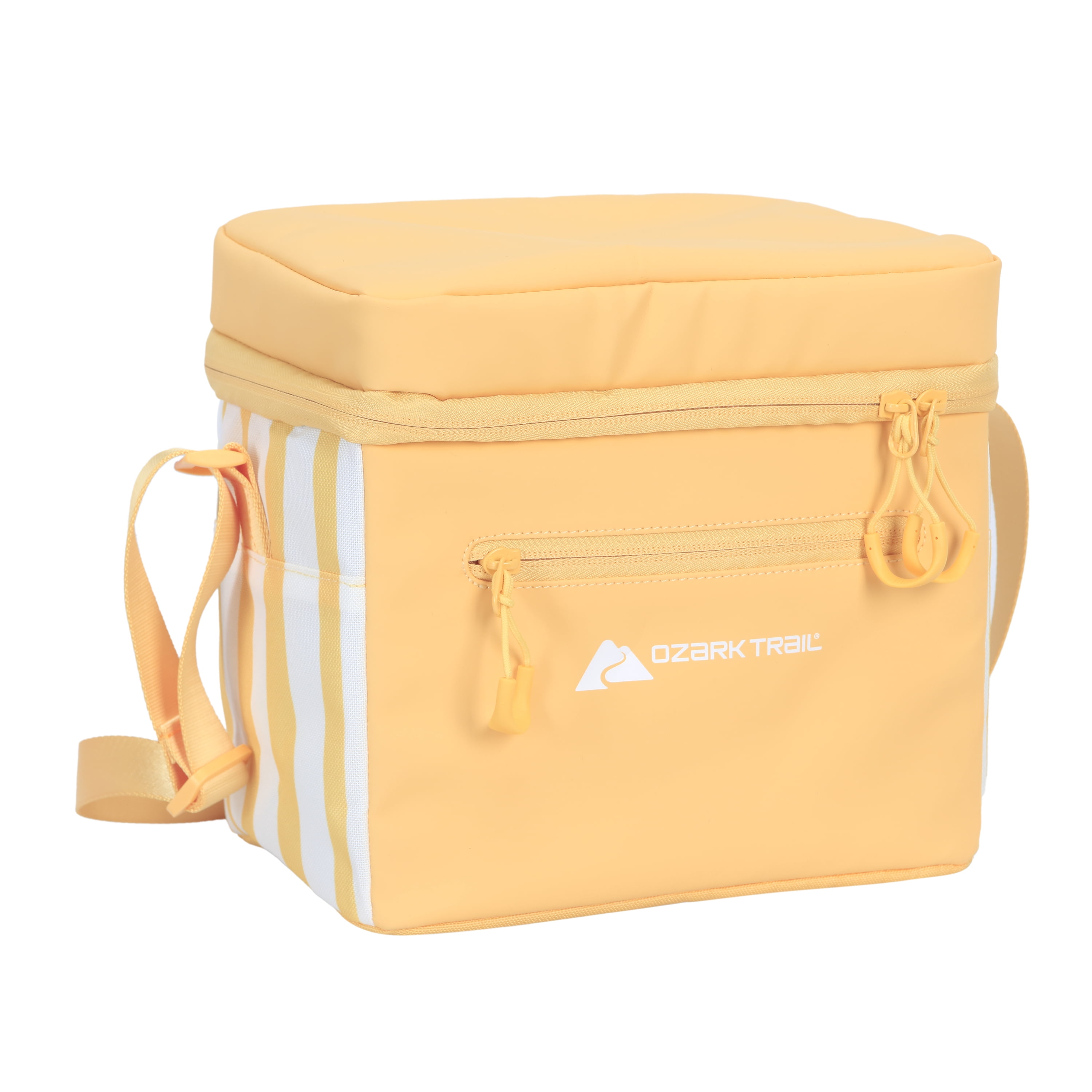 Ozark Trail Coated Soft Side Cooler with Removable Hardliner, 6 Can , 6 Quart Capacity, Summer Vibes Collection, Bright Yellow