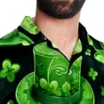 thumbnail image 5 of Saint Patrick's Day Men's Casual Hawaiian Shirts, Printed Button Down Short Sleeve Summer Beach Tops with Spread Collar - Unisex, 5 of 6
