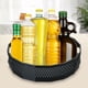 thumbnail image 4 of Estante giratorio de 360 ​​grados para especias, condimentos, botellas, bandeja de almacenamiento, organizador de frutas Negro L, 4 of 8