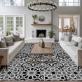 thumbnail image 3 of 8'x10' Area Rugs, Black Morocco Indoor Outdoor Area Rug for Living Room Bedroom, Traditional Tribal Abstract Geometric Art Washable Bathroom Rugs Kitchen Floor Carpet Mats Home Decor Aesthetic, 3 of 8