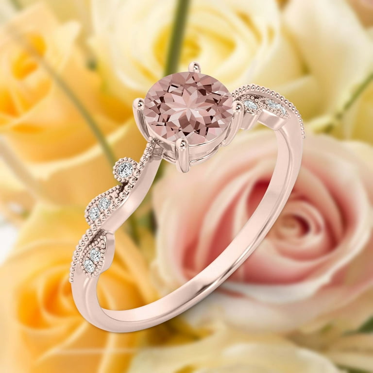 Morganite promise rings for her deals