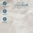thumbnail image 4 of Bare Home Ultra-Soft Sheet Set - Premium 1800 Collection - Deep Pockets - 4-Pieces - Queen, Grid - Stone/White, 4 of 8