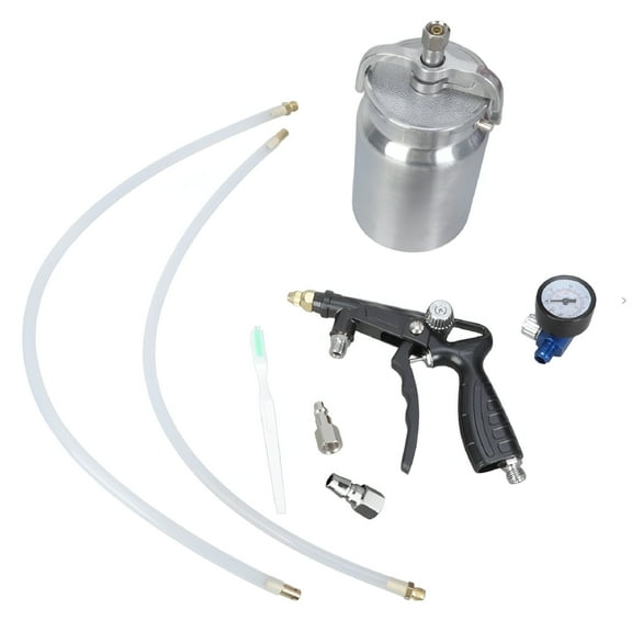 ZEPARO Undercoating Sprayer Guns with 360 degree and Straight Hoses for Auto Maintenance Hard to Reach Areas in Vehicle Coating undercoating spray gun