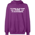 thumbnail image 2 of OXI Hoodie Sweatshirt - I'm Going To Go Stand Outside, Basic Casual Hoodie for Men's and Women Fleece Hoodie Long Sleeve - Purple X-Large, 2 of 3