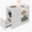 White Oak, variant on Panapinka Farmhouse End Table with Charging Station,End Table with Charging Station, Rolling Side Table with Drawer, 3-Level Adjustable Shelf, 2 AC Outlets, USB and Type-c Ports, Lockable Wheels