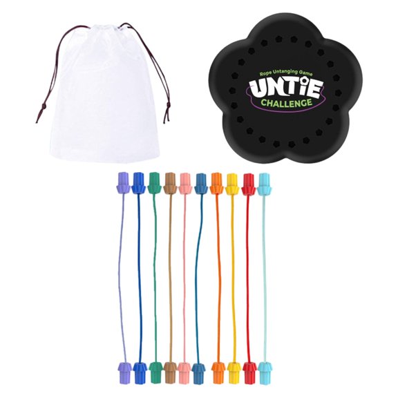 Juguete de cuerda para desenredar, juguete portátil con lazo de cuerda para desatar nudos, nudos de cuerda interactivos sin disco de penalización