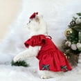 thumbnail image 5 of CREATITOY Christmas Dog Dress Cat Costume Plaid Pet Clothing for Xmas Holiday Party Home Decorations, 5 of 6